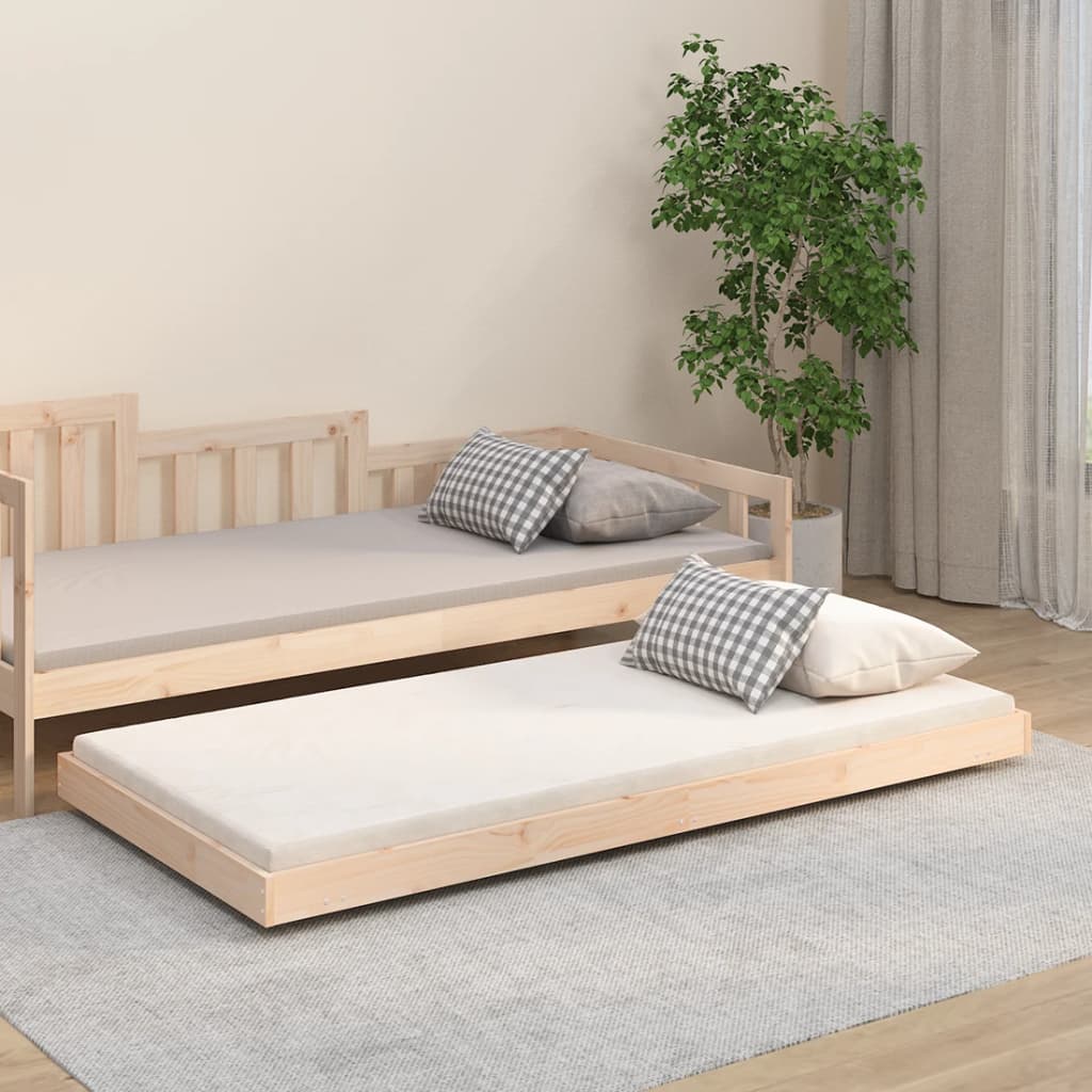 tömör fenyőfa ágy matrac nélkül 75 x 190 cm