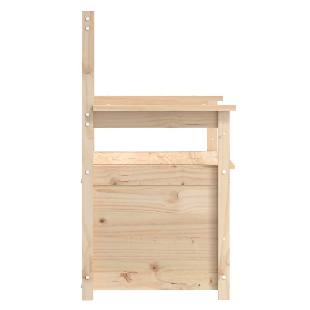 tömör fenyőfa pad 112,5 x 51,5 x 96,5 cm