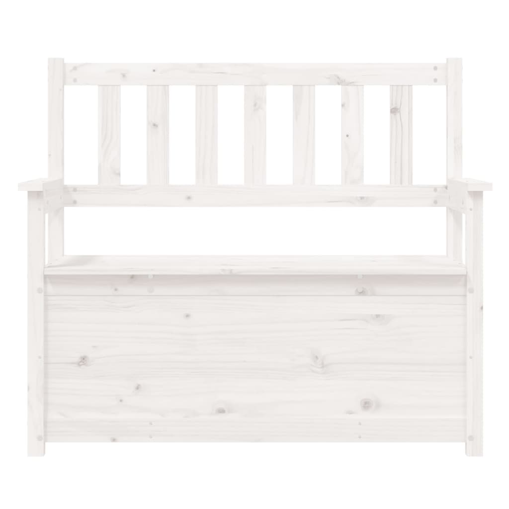 fehér tömör fenyőfa pad 112,5 x 51,5 x 96,5 cm