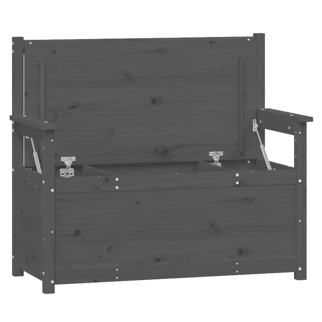 szürke tömör fenyőfa pad 112,5 x 51,5 x 96,5 cm