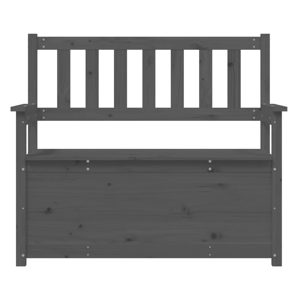 szürke tömör fenyőfa pad 112,5 x 51,5 x 96,5 cm