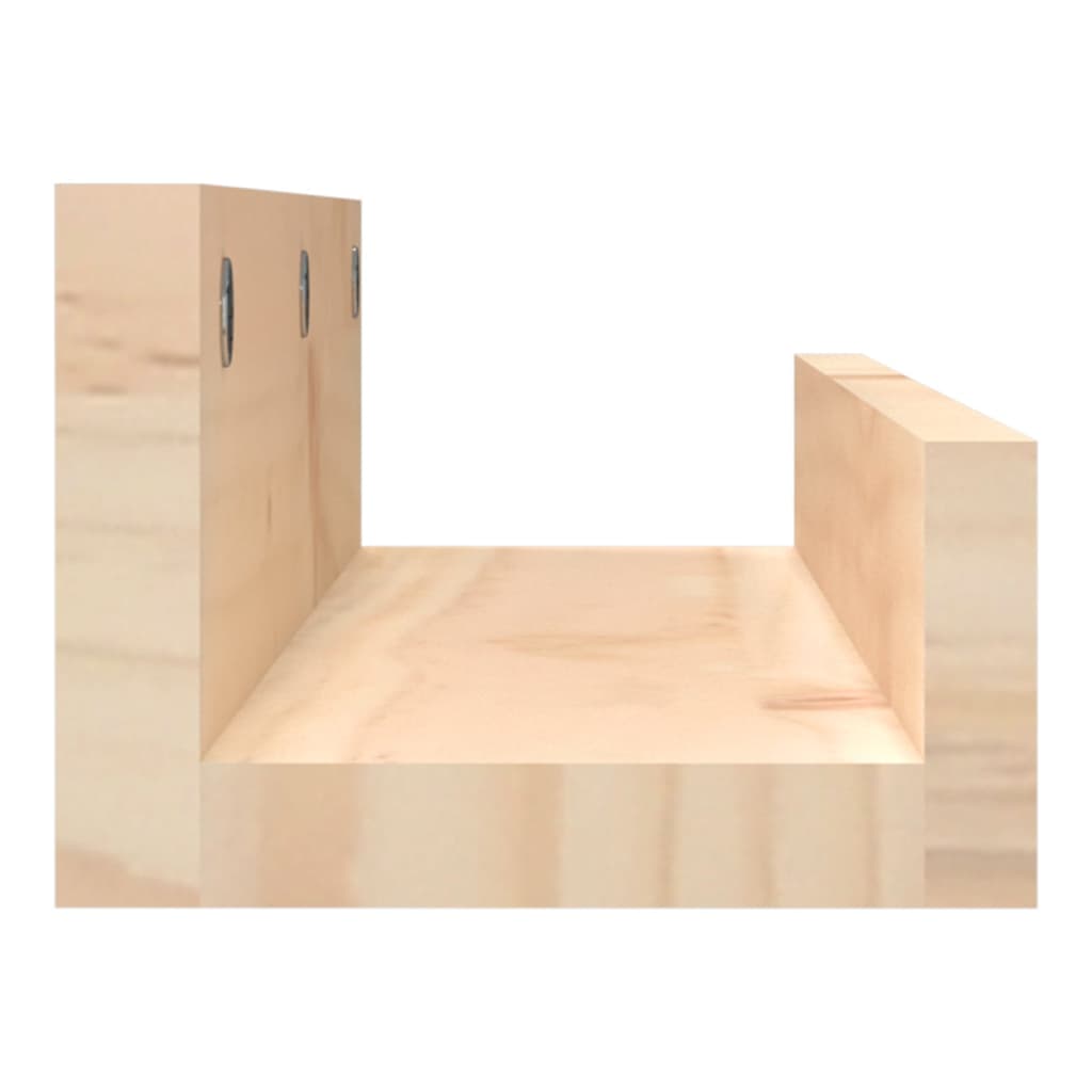 2 db tömör fenyőfa fali polc 50 x 12 x 9 cm