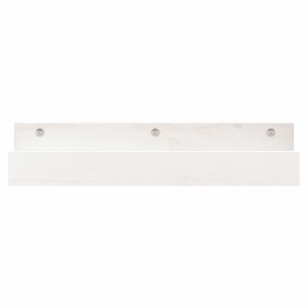 2 db fehér tömör fenyőfa fali polc 50 x 12 x 9 cm