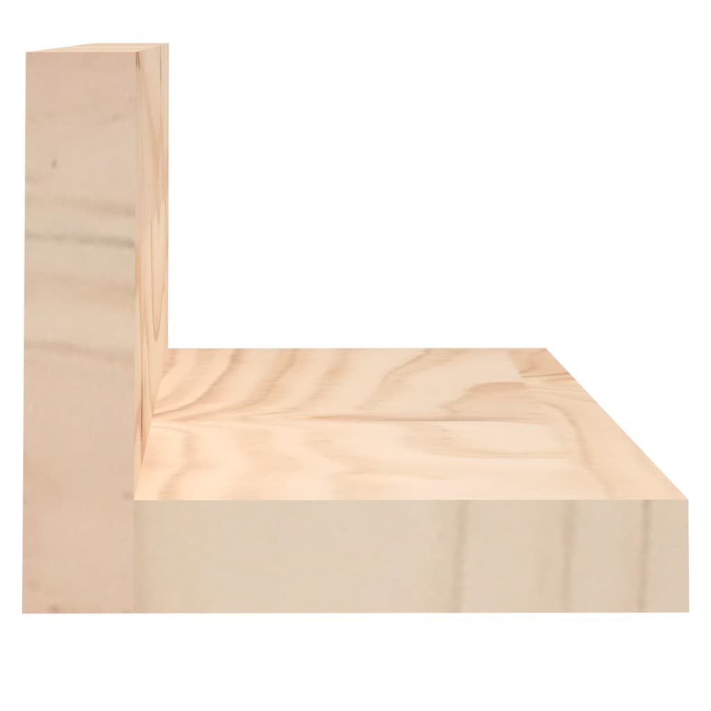 2 db tömör fenyőfa falipolc 50 x 11 x 9 cm