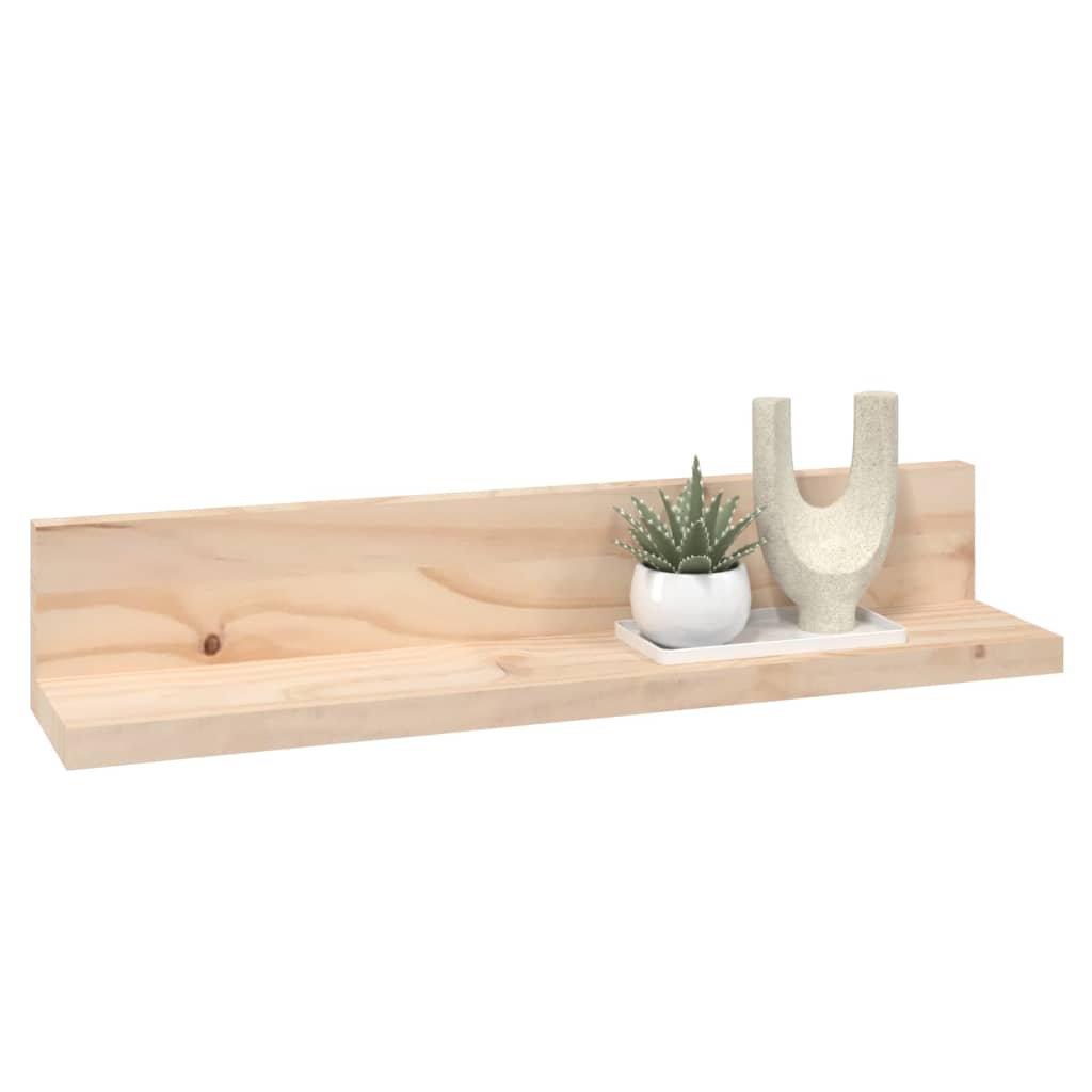 2 db tömör fenyőfa falipolc 50 x 11 x 9 cm