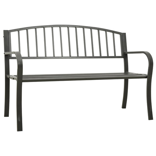 szürke acél kerti pad 120 cm