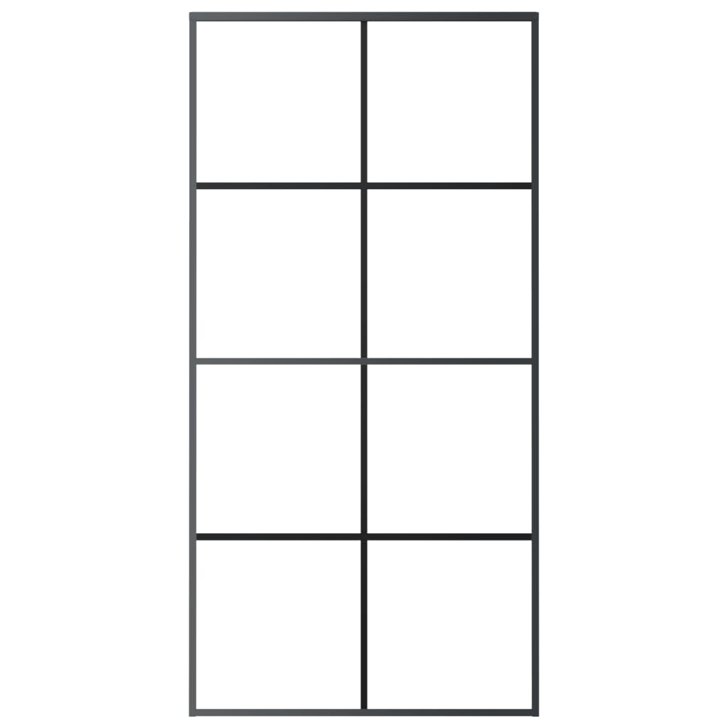 ESG üveg-alumínium tolóajtó fémszerelvény-szettel 102,5x205 cm