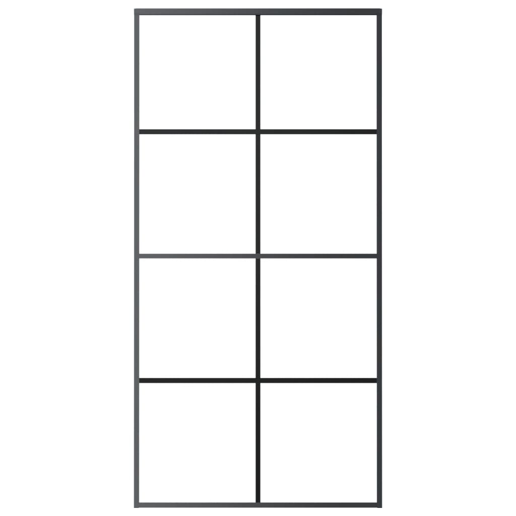 ESG üveg-alumínium tolóajtó fémszerelvény-szettel 102,5x205 cm