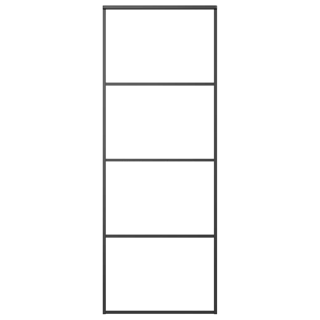 ESG üveg és alumínium tolóajtó fémszerelvény-szettel 76x205 cm