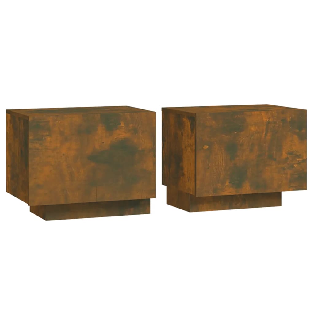 füstös tölgy színű szerelt fa éjjeliszekrény 100 x 35 x 40 cm