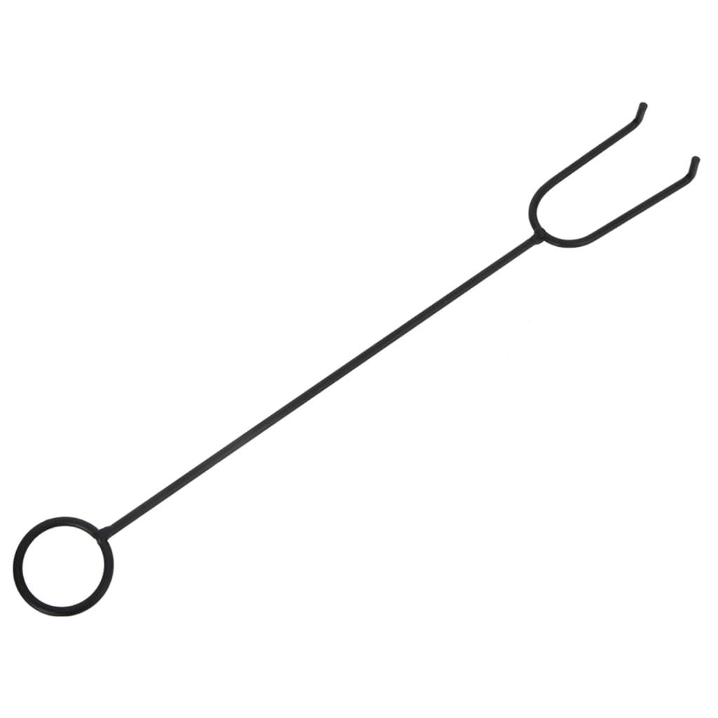 acél XXL méretű tűztál piszkavassal 70 cm