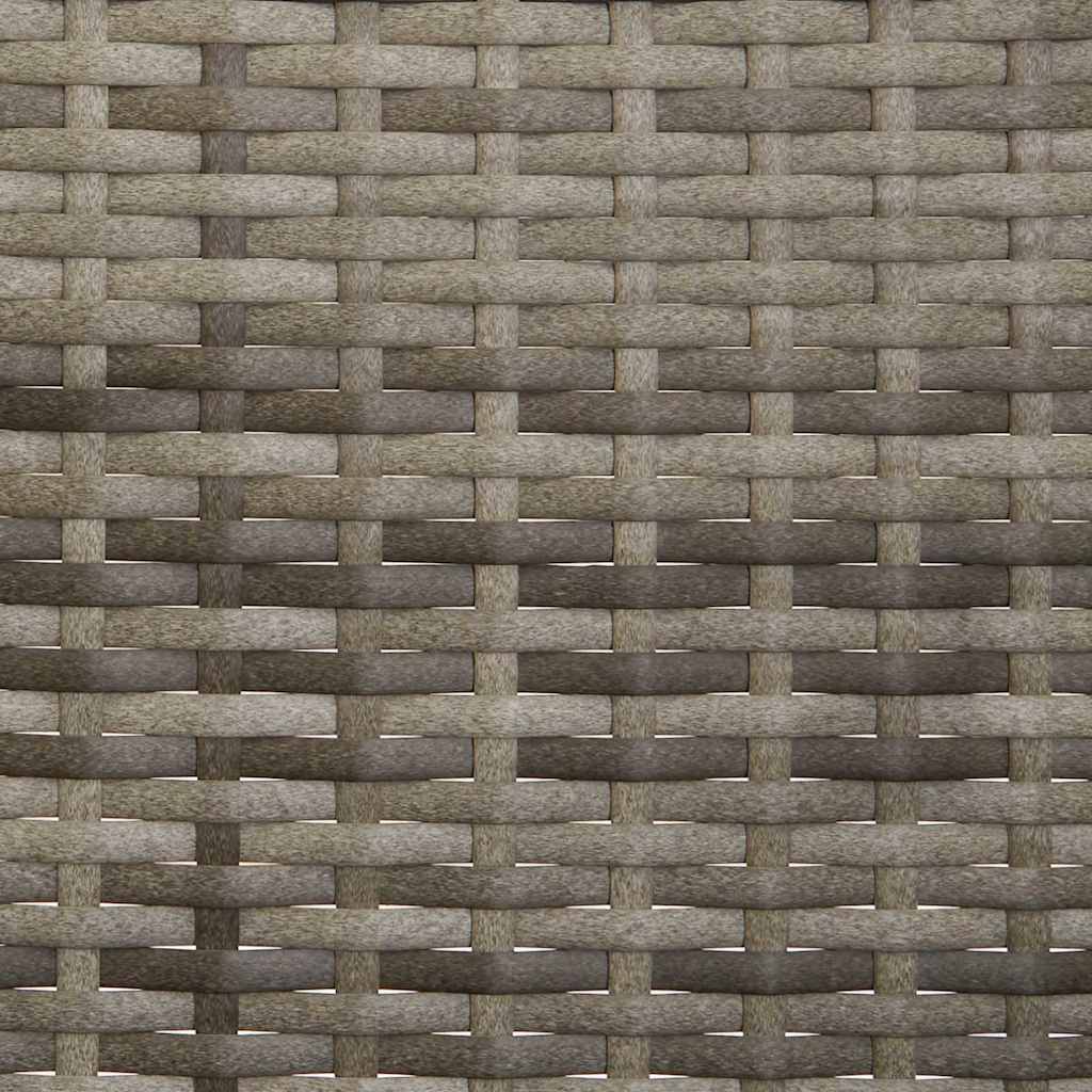 3 személyes szürke polyrattan kerti kanapé párnával
