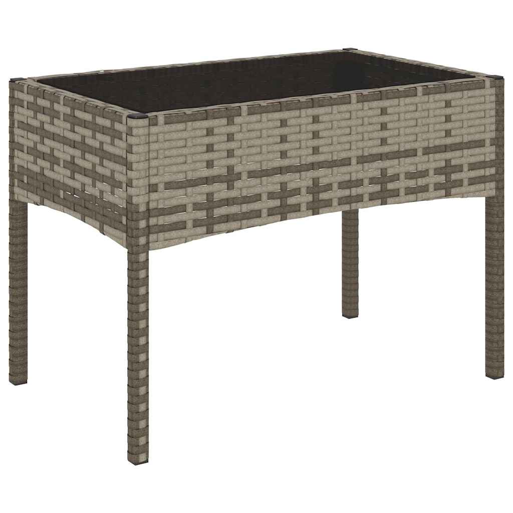 4 részes szürke polyrattan kerti ülőgarnitúra párnákkal