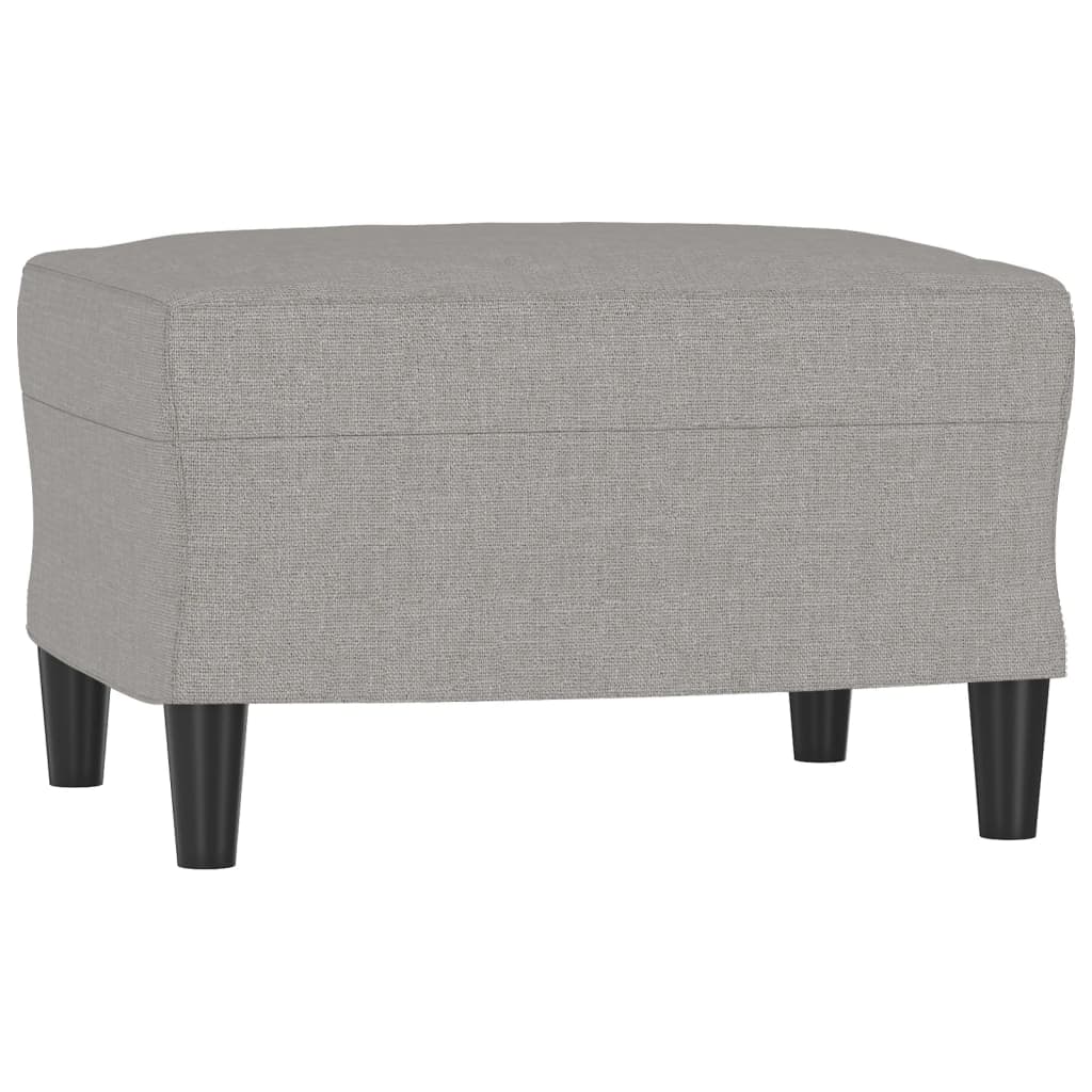 világosszürke szövet kanapéfotel lábtartóval 60 cm