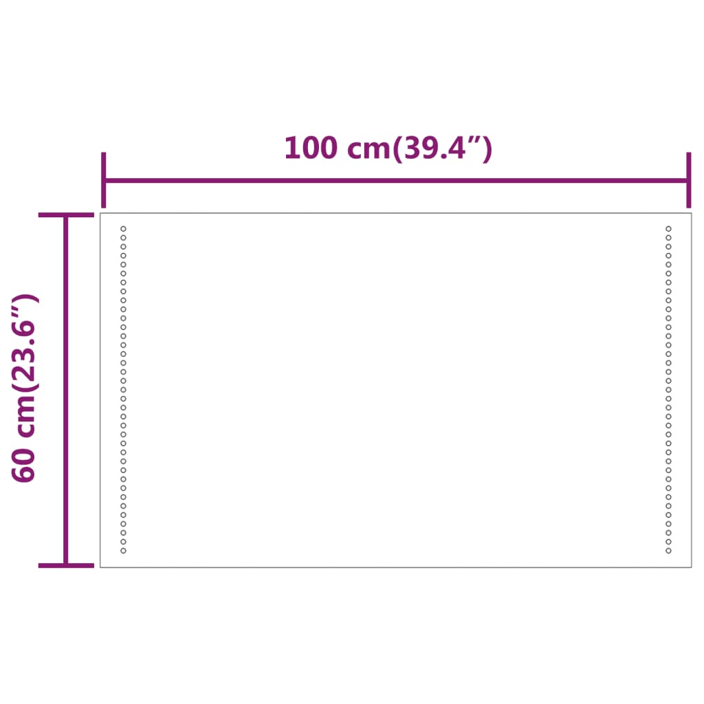 LED-es fürdőszobatükör 60x100 cm