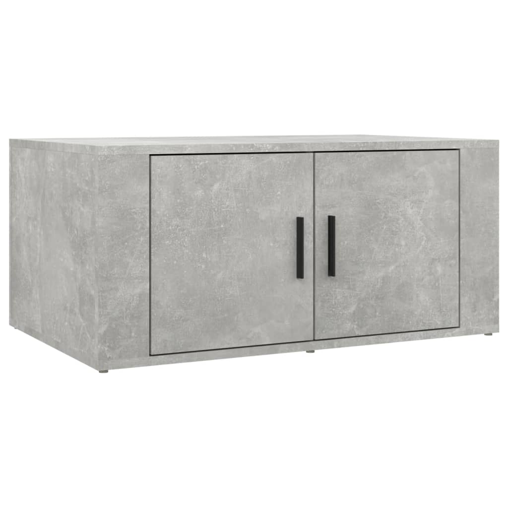 betonszürke szerelt fa dohányzóasztal 80 x 50 x 36 cm