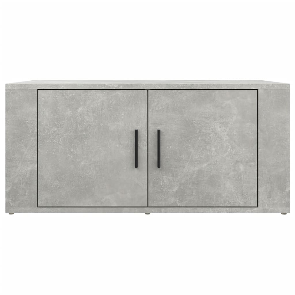betonszürke szerelt fa dohányzóasztal 80 x 50 x 36 cm