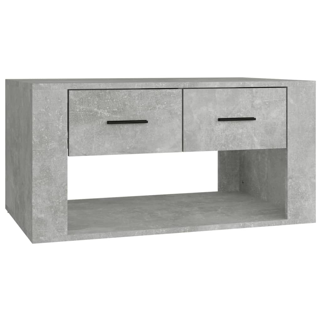 betonszürke szerelt fa dohányzóasztal 80x50x40 cm