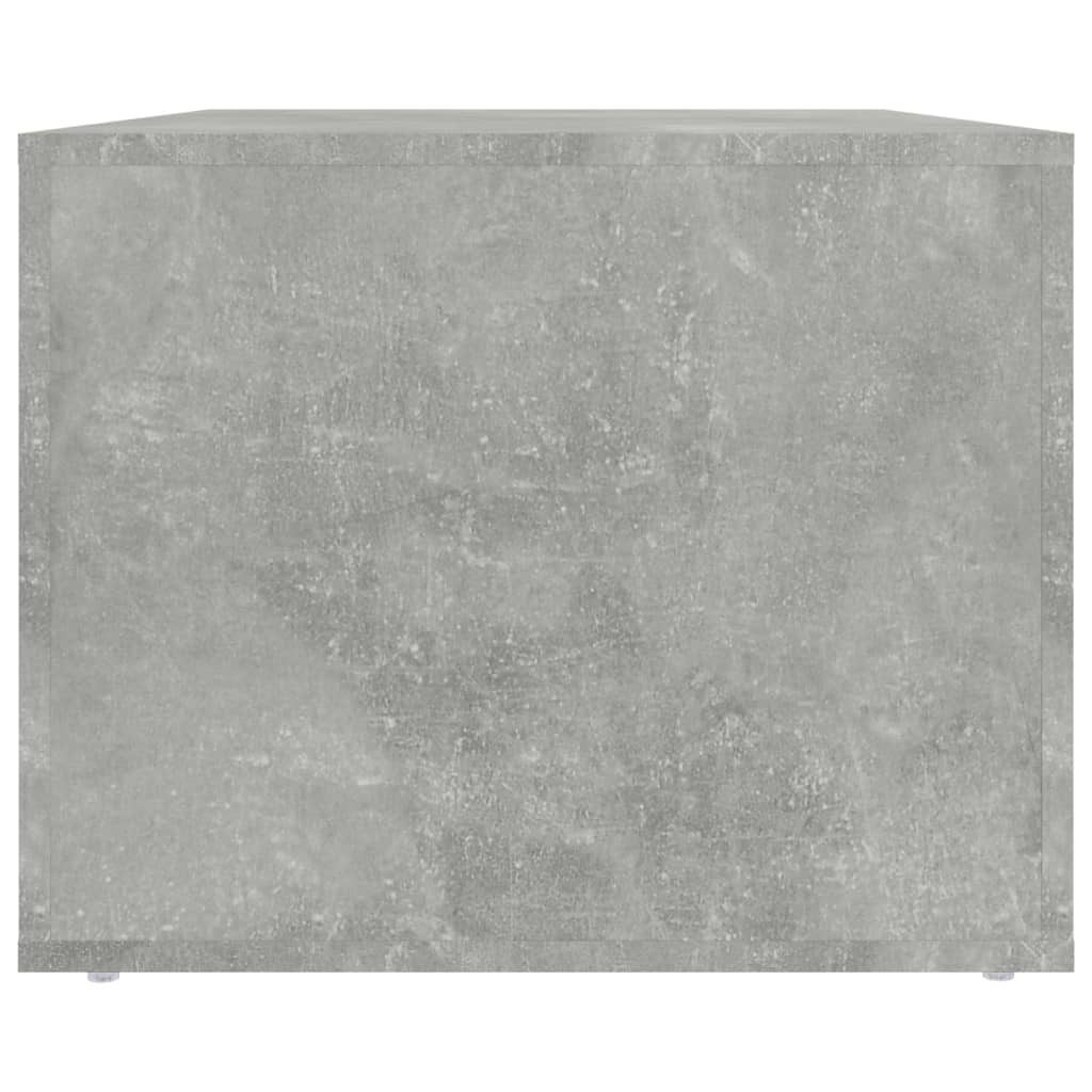 betonszürke szerelt fa dohányzóasztal 80x50x40 cm
