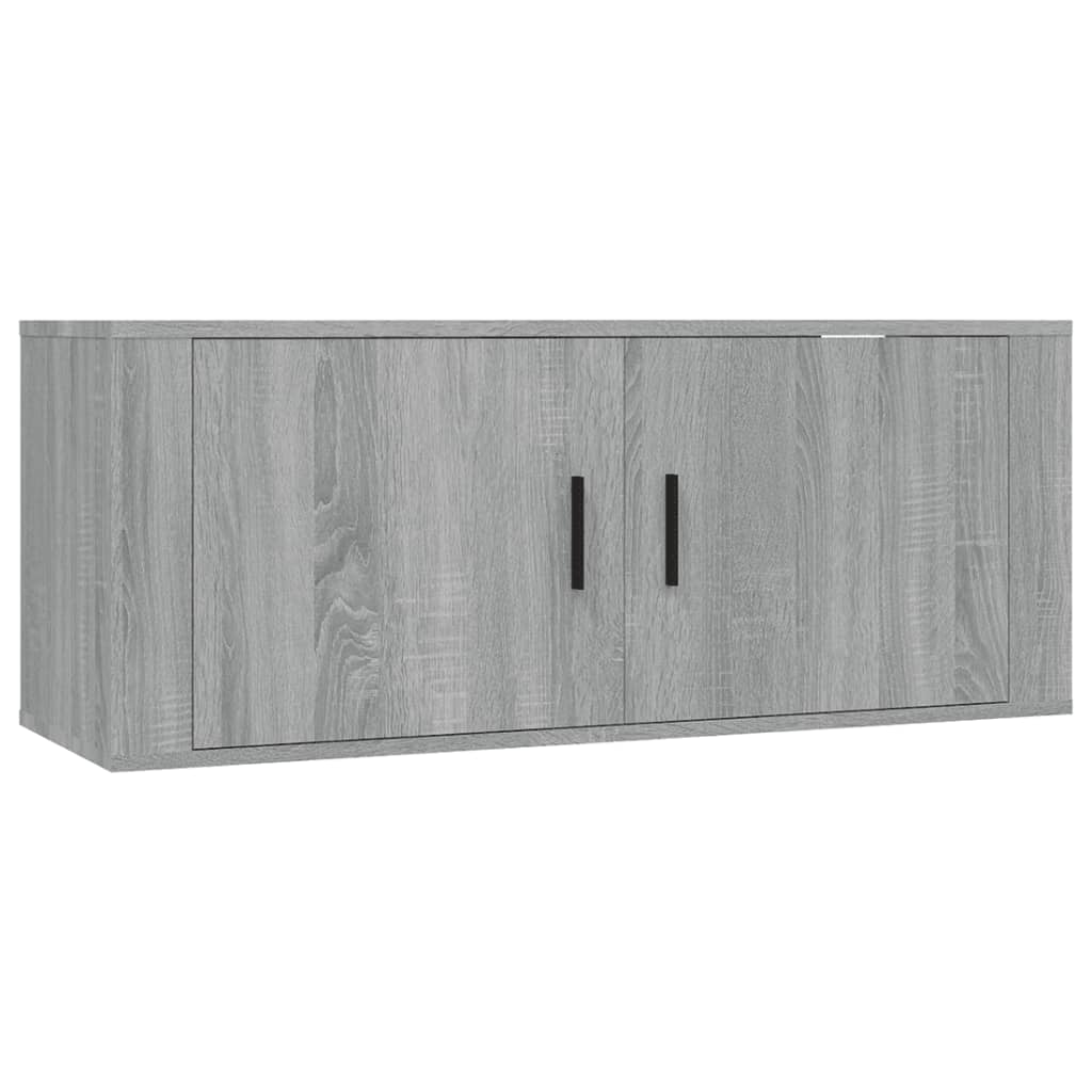 szürke sonoma színű fali TV-szekrény 100x34,5x40 cm