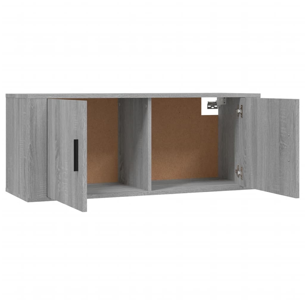 szürke sonoma színű fali TV-szekrény 100x34,5x40 cm