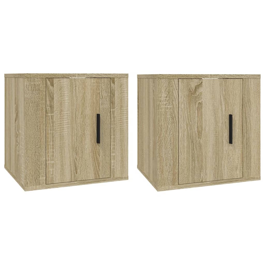 2 db sonoma tölgy fali TV-szekrény 40x34,5x40 cm