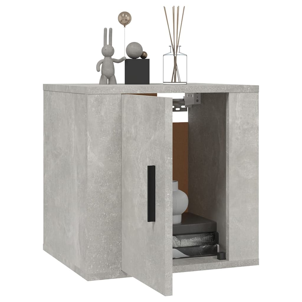 2 db betonszürke fali TV-szekrény 40x34,5x40 cm