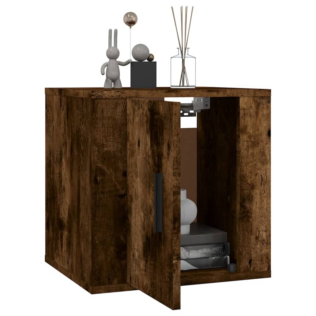 2 db füstös tölgy falra szerelhető TV-szekrény 40x34,5x40 cm