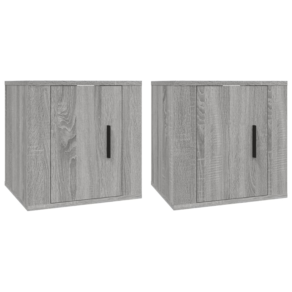 2 db szürke sonoma falra szerelhető TV-szekrény 40x34,5x40 cm