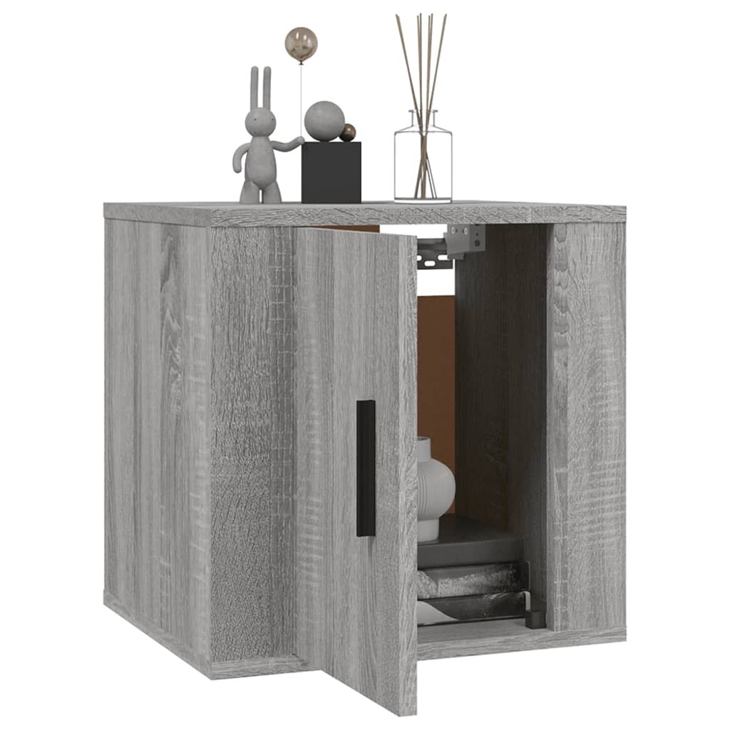 2 db szürke sonoma falra szerelhető TV-szekrény 40x34,5x40 cm