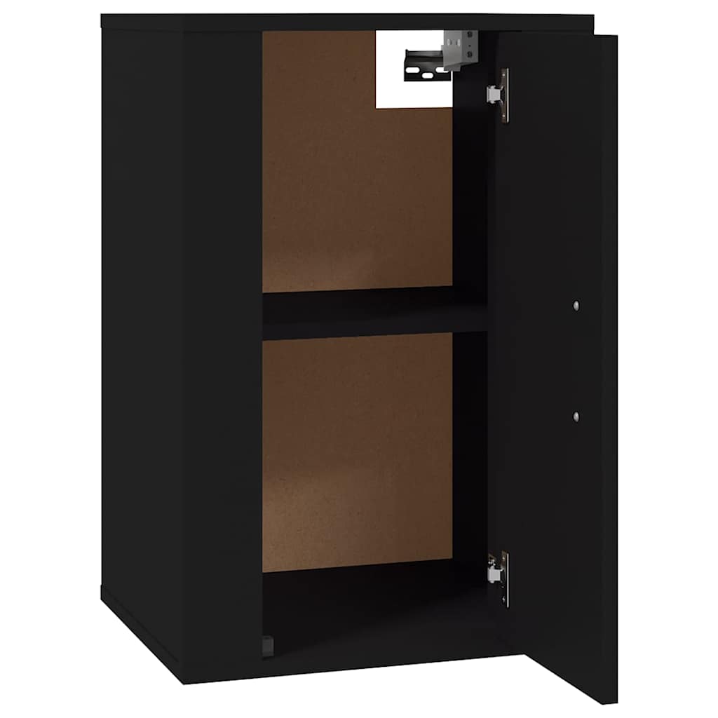 2 db fekete falra szerelhető TV-szekrény 40 x 34,5 x 60 cm