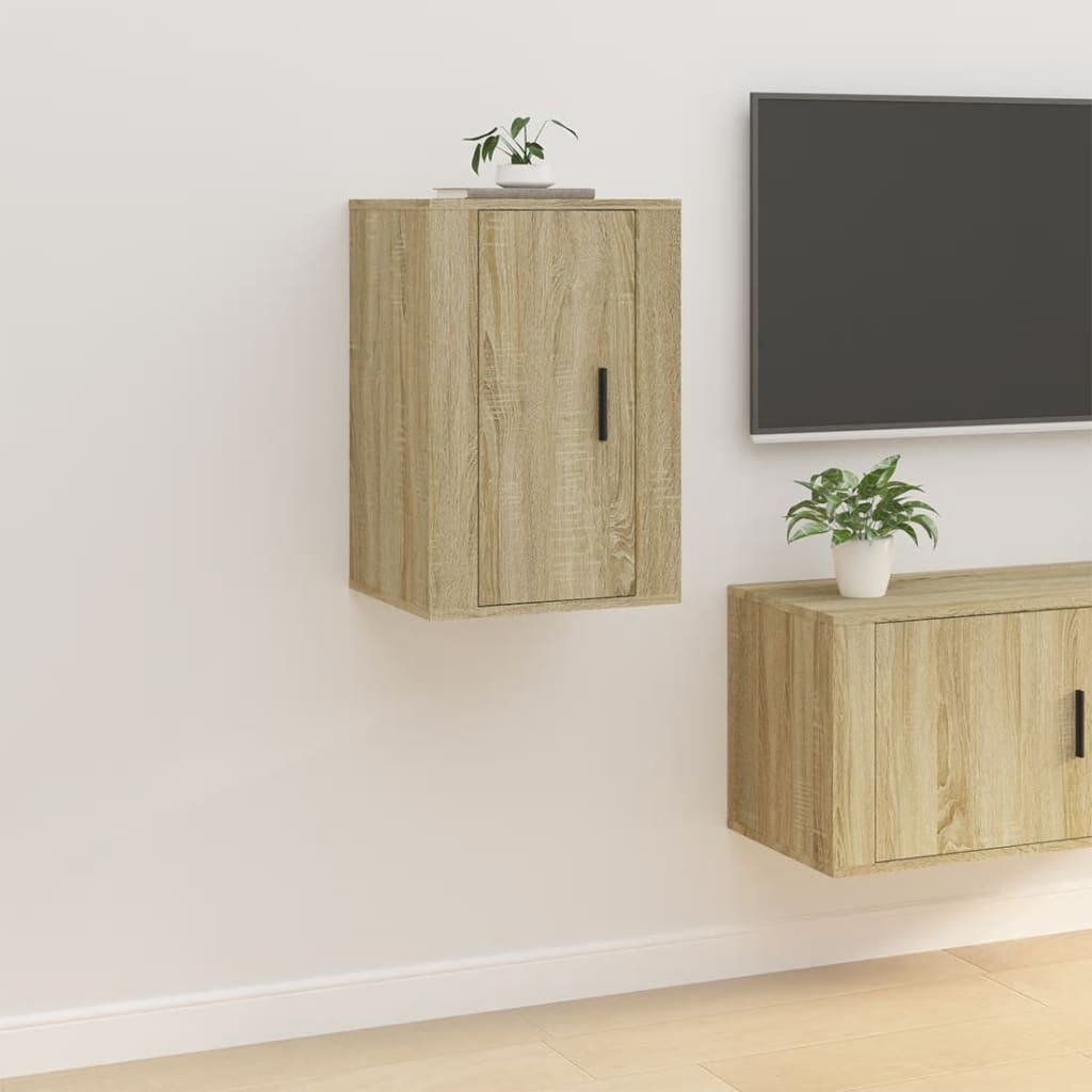 2 db sonoma tölgy fali TV-szekrény 40x34,5x60 cm