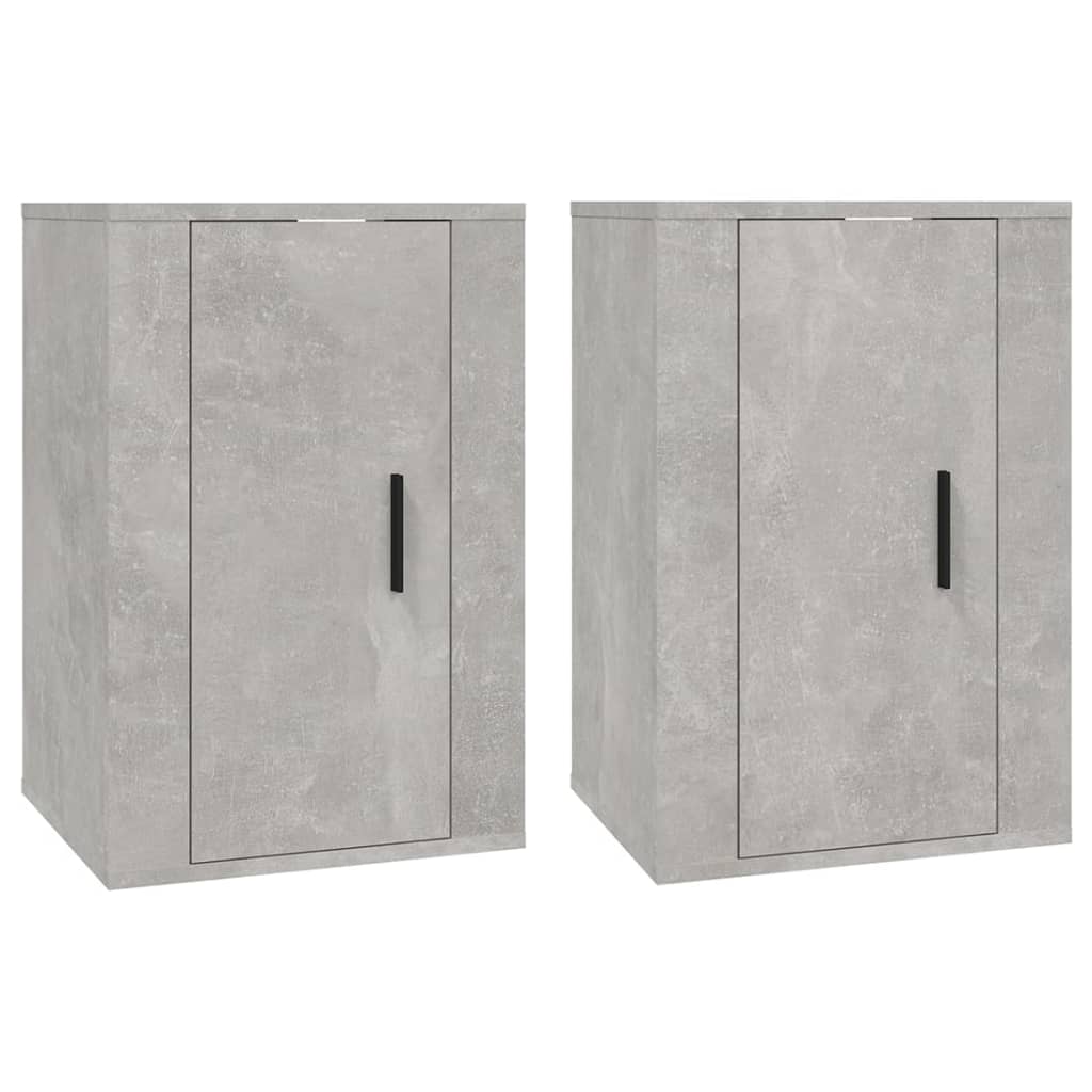 2 db betonszürke fali TV-szekrény 40x34,5x60 cm