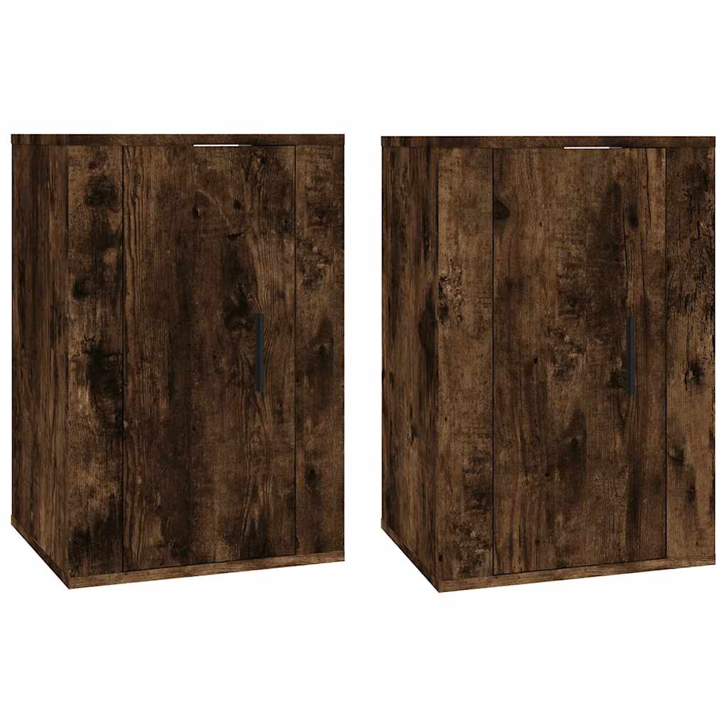 2 db füstös tölgy falra szerelhető TV-szekrény 40x34,5x60 cm