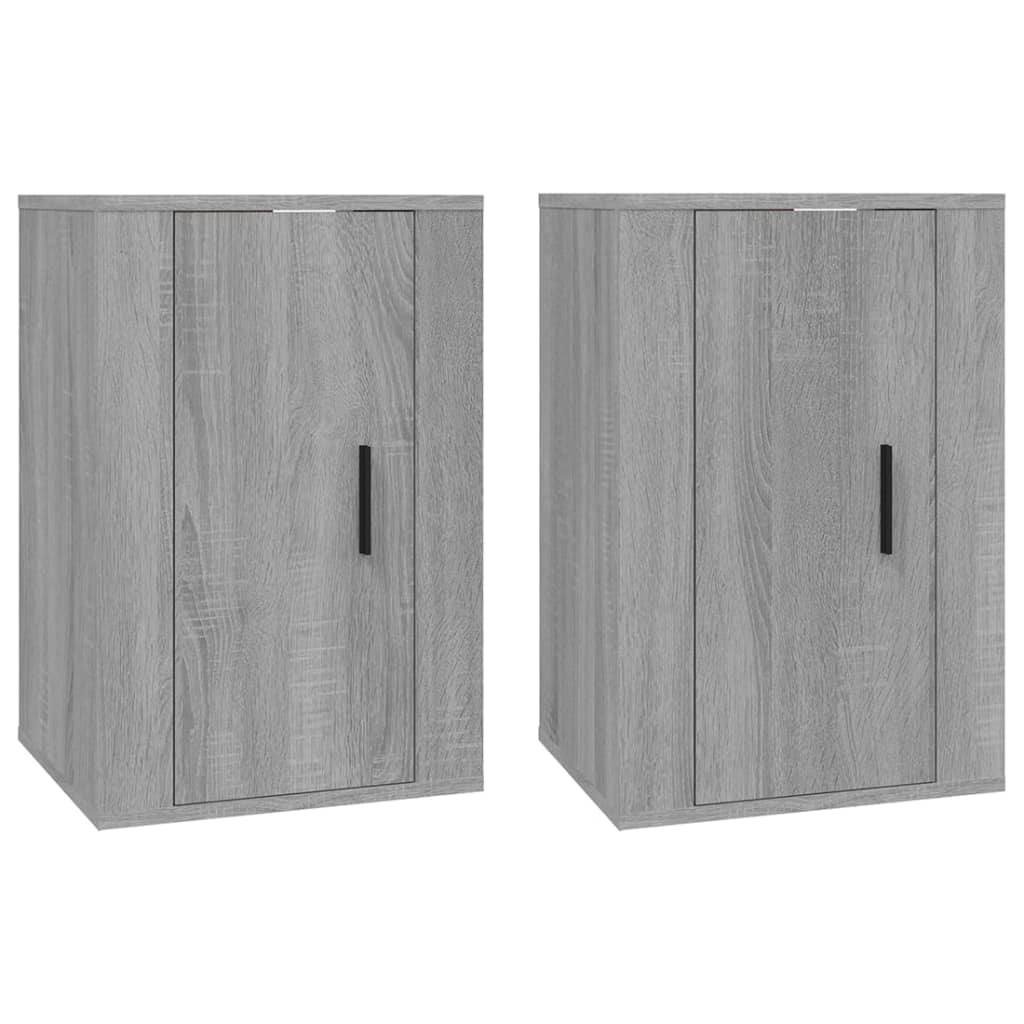 2 db szürke sonoma falra szerelhető TV-szekrény 40x34,5x60 cm