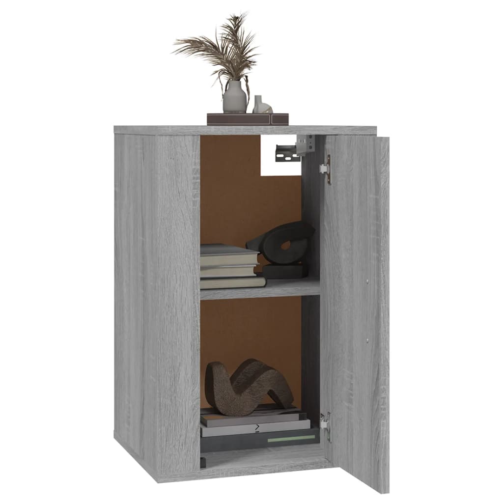 2 db szürke sonoma falra szerelhető TV-szekrény 40x34,5x60 cm