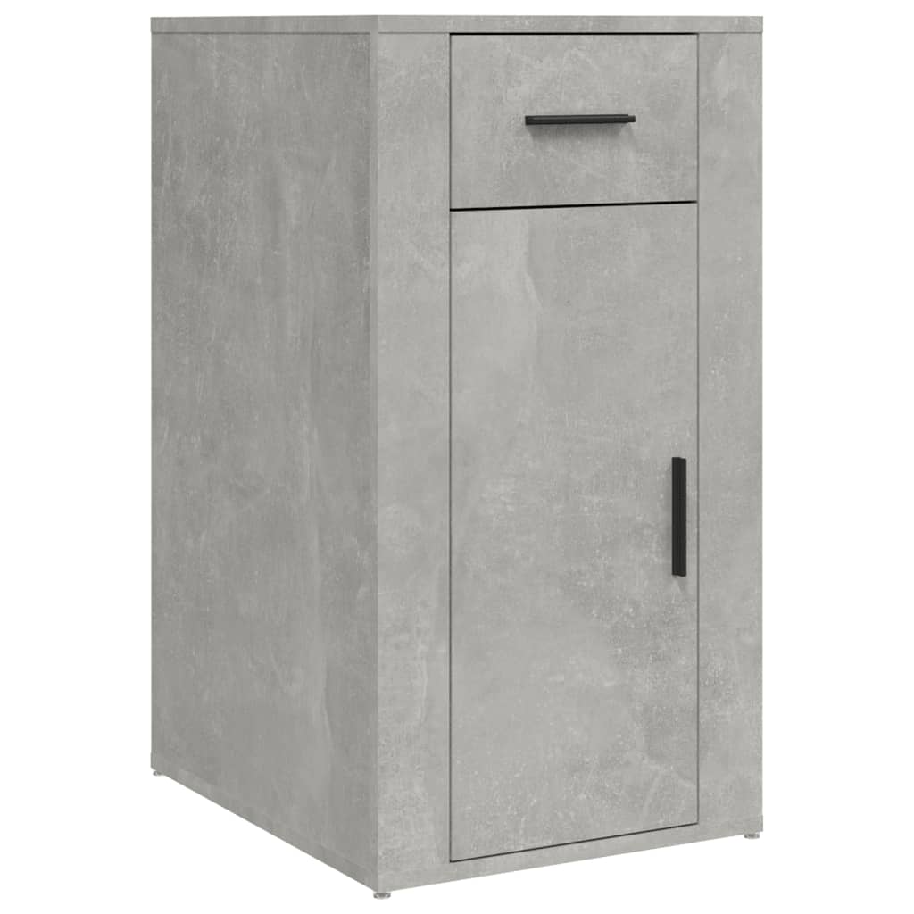 betonszürke szerelt fa íróasztal szekrény 40x49x75 cm