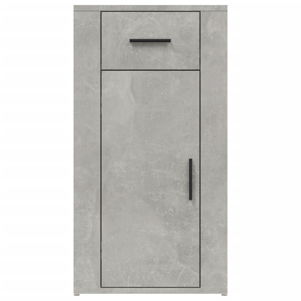 betonszürke szerelt fa íróasztal szekrény 40x49x75 cm