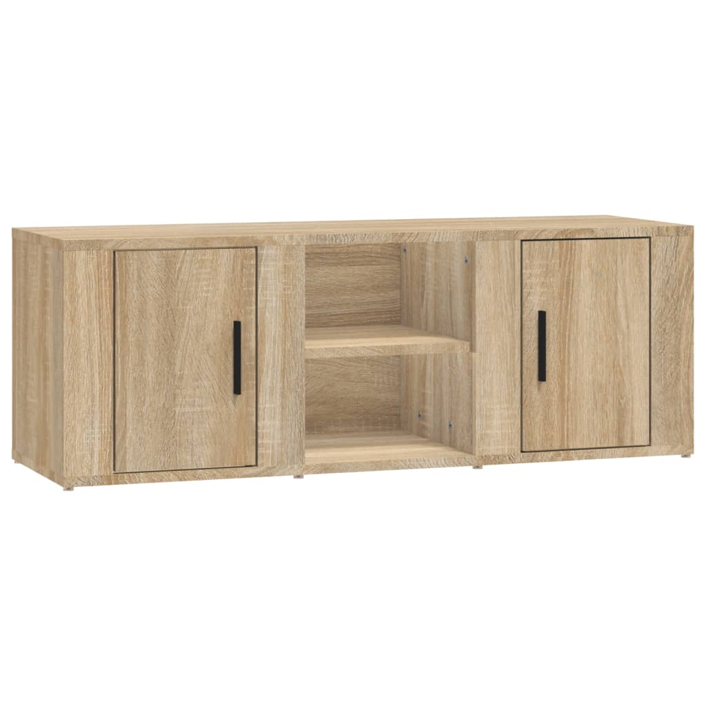 sonoma tölgyszínű szerelt fa TV-szekrény 100x31,5x35 cm