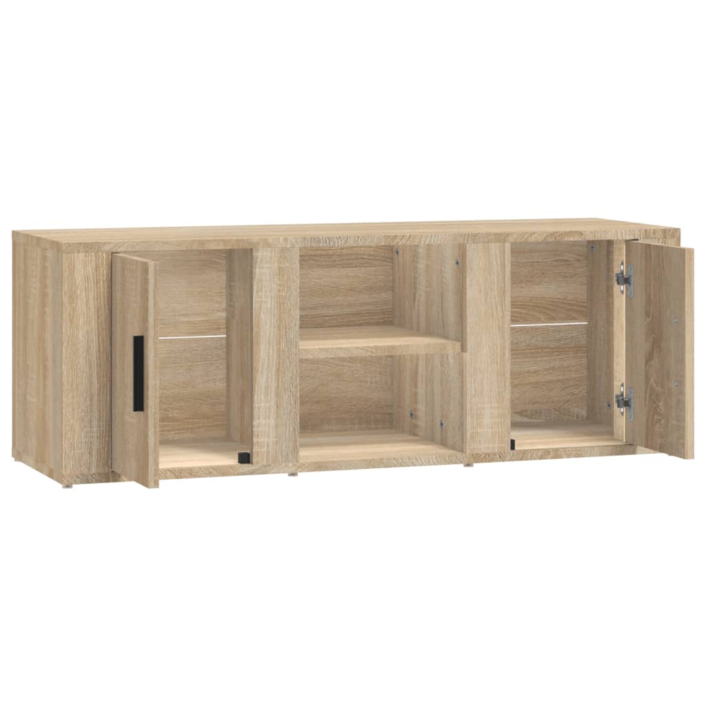 sonoma tölgyszínű szerelt fa TV-szekrény 100x31,5x35 cm