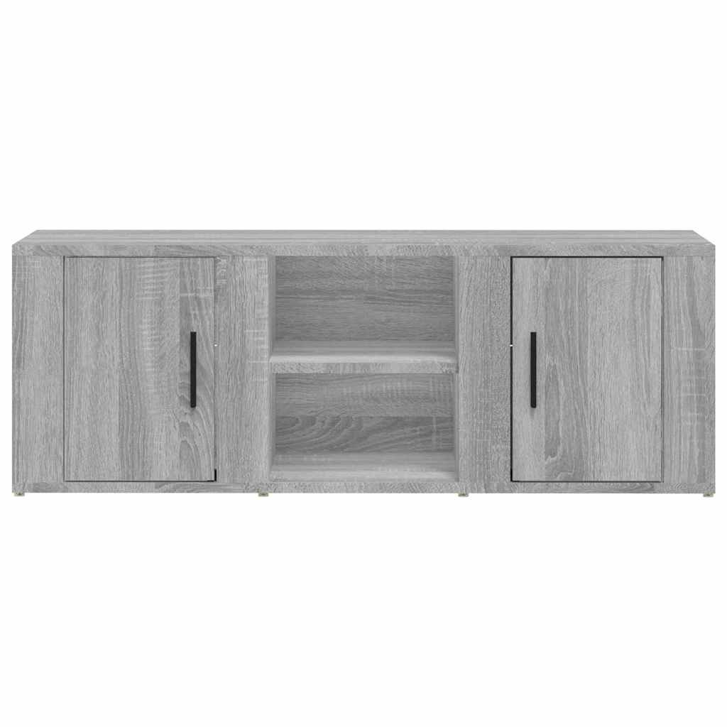szürke sonoma színű szerelt fa TV-szekrény 100x31,5x35 cm