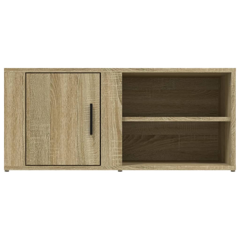 2 db sonoma tölgy színű szerelt fa TV-szekrény 80x31,5x36 cm