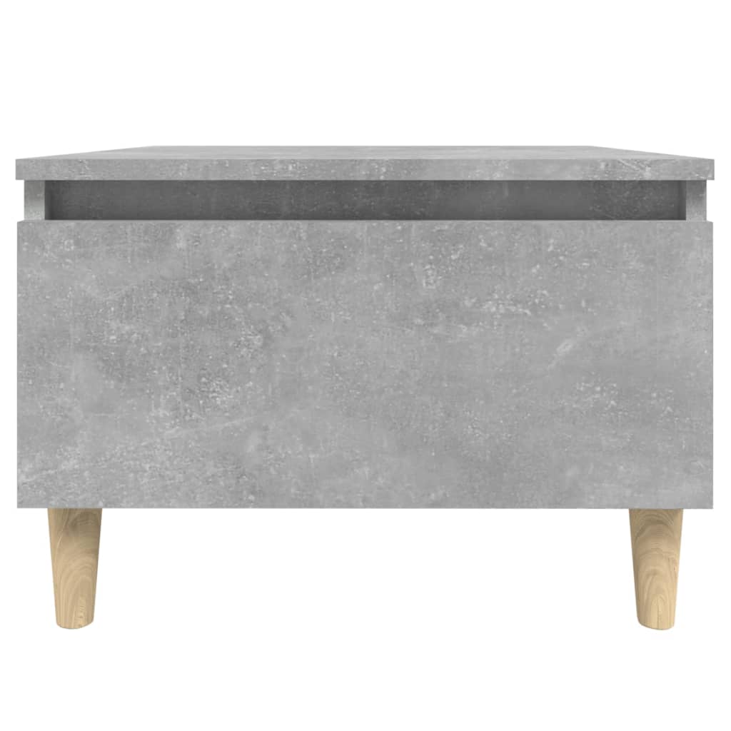 betonszürke szerelt fa dohányzóasztal 90x49x45 cm