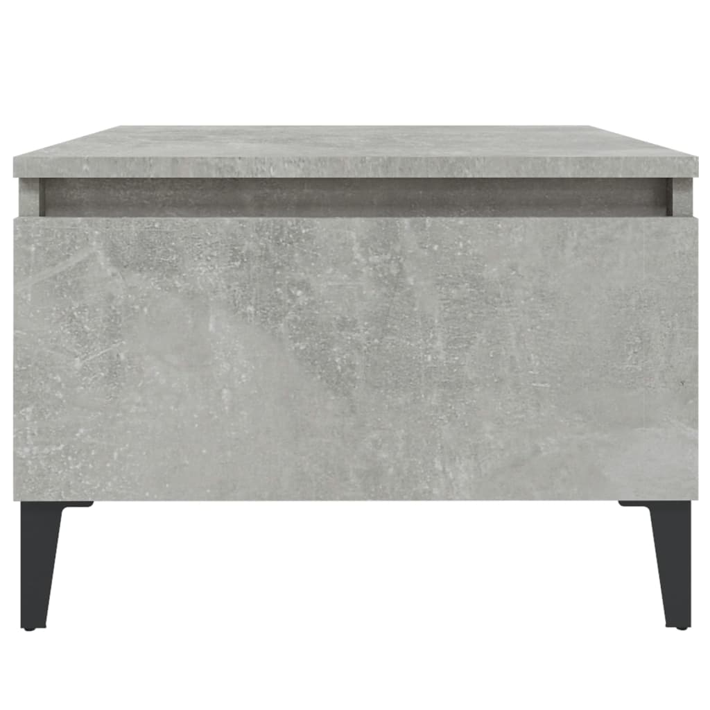 betonszürke szerelt fa dohányzóasztal 90x49x45 cm