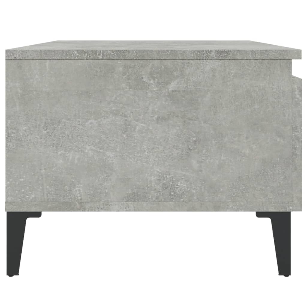 betonszürke szerelt fa dohányzóasztal 90x49x45 cm
