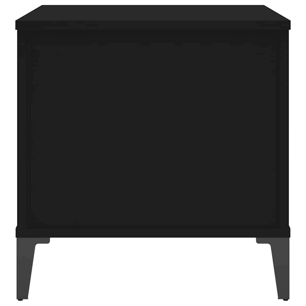 fekete szerelt fa dohányzóasztal 60x44,5x45 cm
