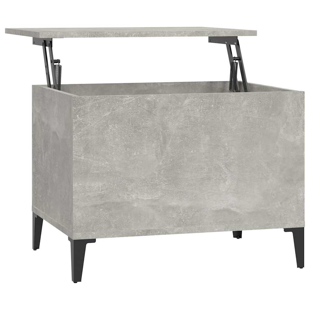 betonszürke szerelt fa dohányzóasztal 60 x 44,5 x 45 cm