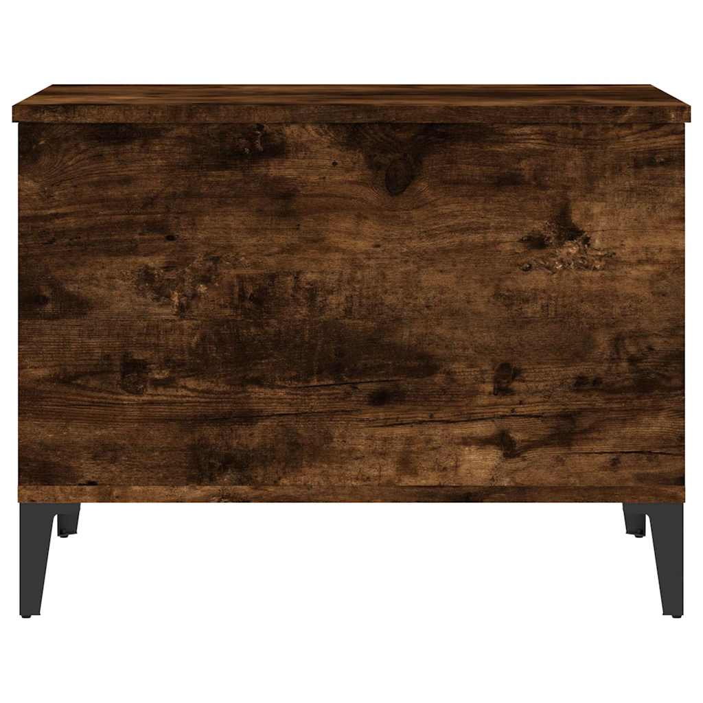 füstös tölgy színű szerelt fa dohányzóasztal 60x44,5x45 cm