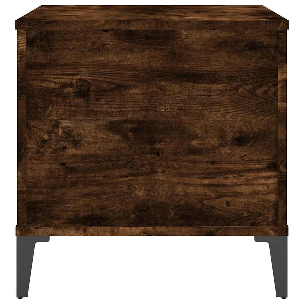 füstös tölgy színű szerelt fa dohányzóasztal 60x44,5x45 cm
