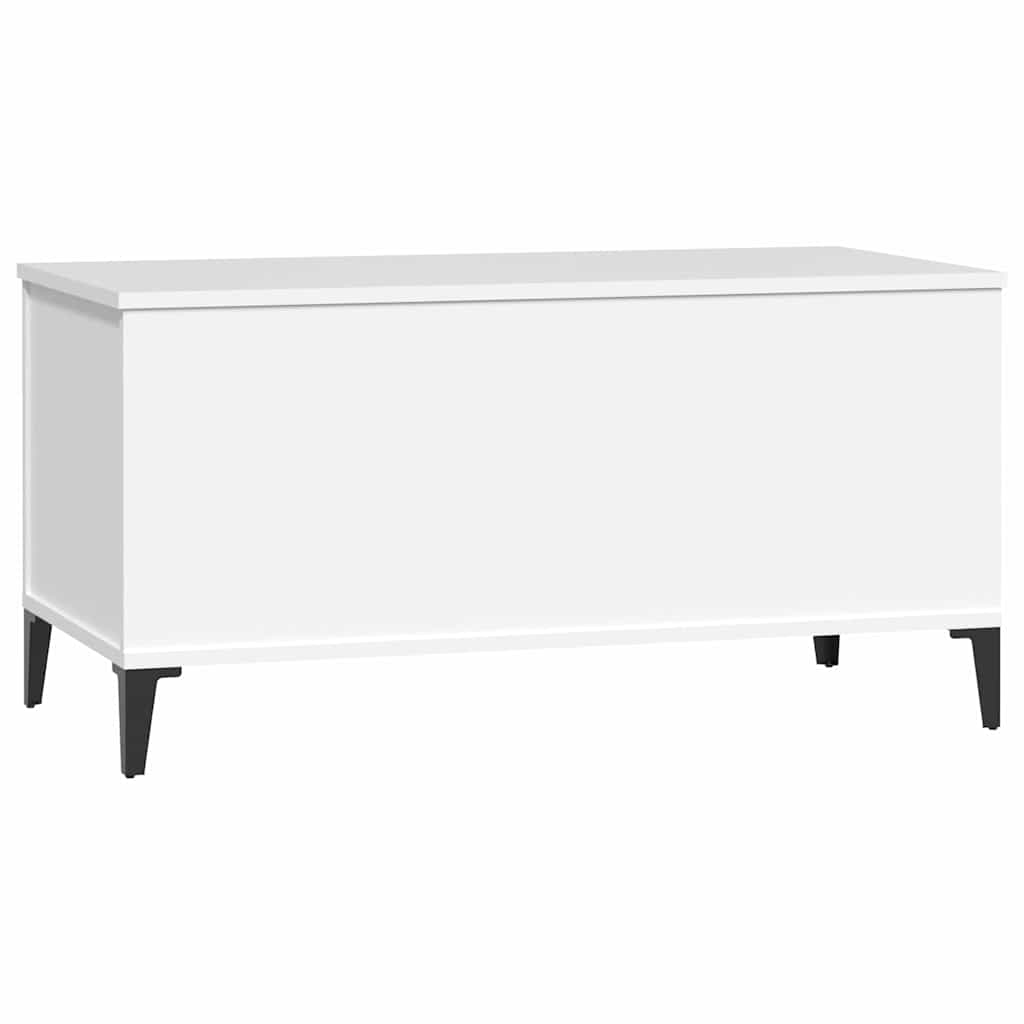 fehér szerelt fa dohányzóasztal 90x44,5x45 cm